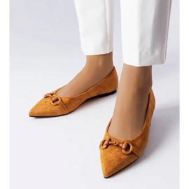D/GMR Brown pointed toe ballerinas from Aimé 2