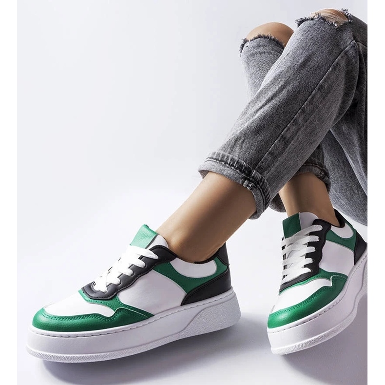 D/GMR White and green shoes with a thicker sole from Baron 1