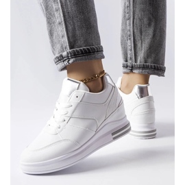 D/GMR CinqMars white wedge sneakers 1