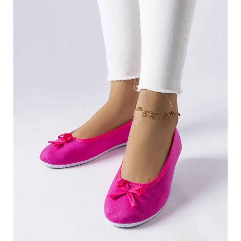 D/GMR Pink fabric ballerinas from Gendron 1