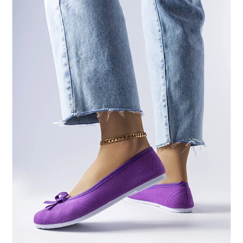 D/GMR Purple fabric ballerinas from Gendron 2