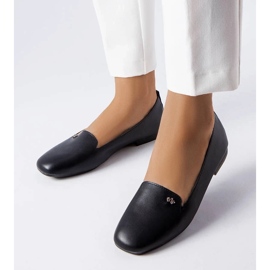 D/GMR Black square toe flats from Noël 1