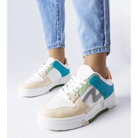 D/GMR Beige and blue platform shoes from Harter 1