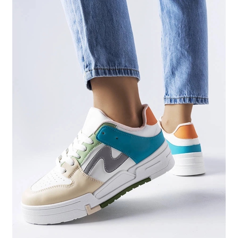 D/GMR Beige and blue platform shoes from Harter 2