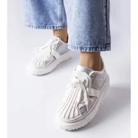 D/GMR Silver sneakers on the Binet platform 1