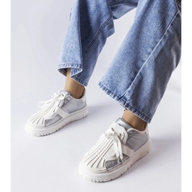 D/GMR Silver sneakers on the Binet platform 2