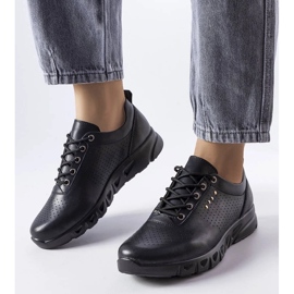 D/GMR Black openwork leather brogues from Brodeur 1