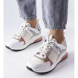 D/GMR White and pink sneakers from Vincez 1