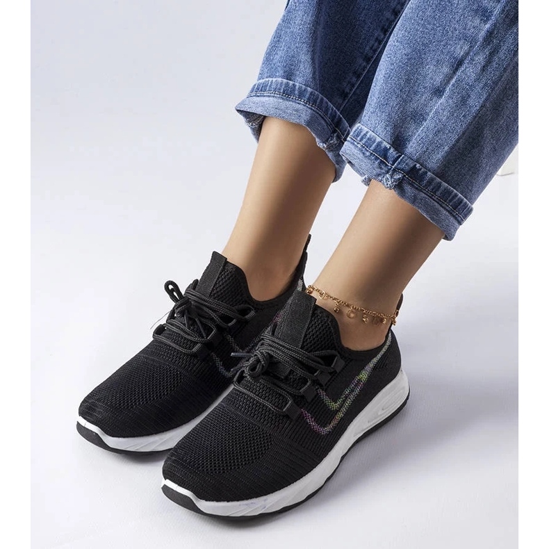 D/GMR Black textile sneakers from McKeylor 2