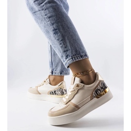 D/GMR Beige platform sneakers from Tooele 1