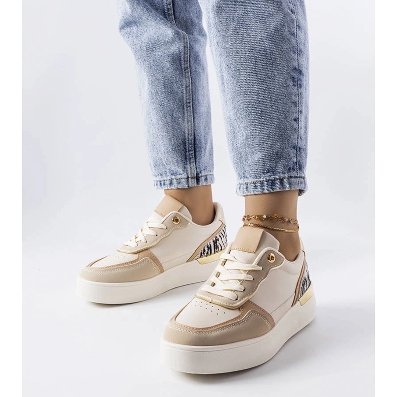 D/GMR Beige platform sneakers from Tooele 2