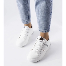 D/GMR White sneakers decorated with Xarles rhinestones 1