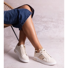 D/GMR Beige sneakers decorated with Xarles zircons 2