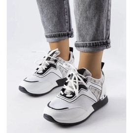 D/GMR White sneakers with gold elements from Bedord 1