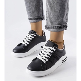 D/GMR Black platform sneakers from Lanoie 1