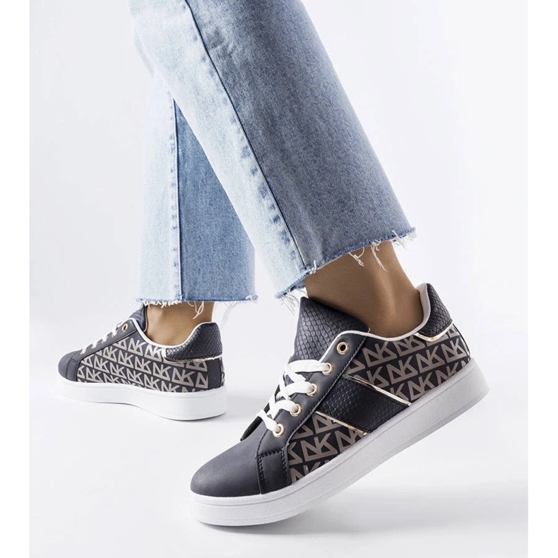 D/GMR Navy blue sneakers decorated with the Bolduc monogram 2