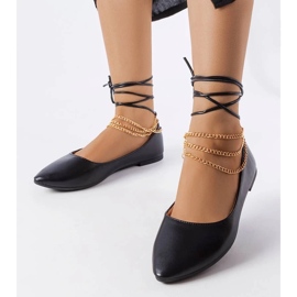 D/GMR Black ballerinas with a decorative clasp from Donat 2