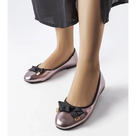 D/GMR Silver metallic ballerinas with Boro bow 1