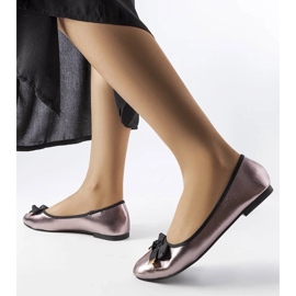 D/GMR Silver metallic ballerinas with Boro bow 2