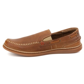 Olivier Men's moccasins slip -on 314gt camel brown 1