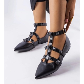 D/GMR Black ballerinas with a spectacular Blur fastener 1
