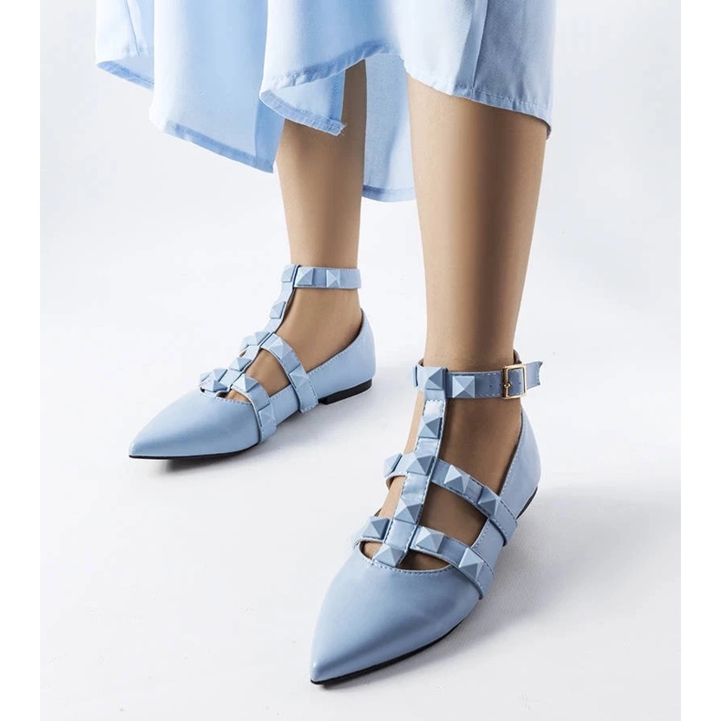 D/GMR Blue ballerinas with a spectacular Blur fastening 1