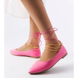 D/GMR Pink ballerinas with a decorative clasp from Donat 1