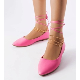 D/GMR Pink ballerinas with a decorative clasp from Donat 2