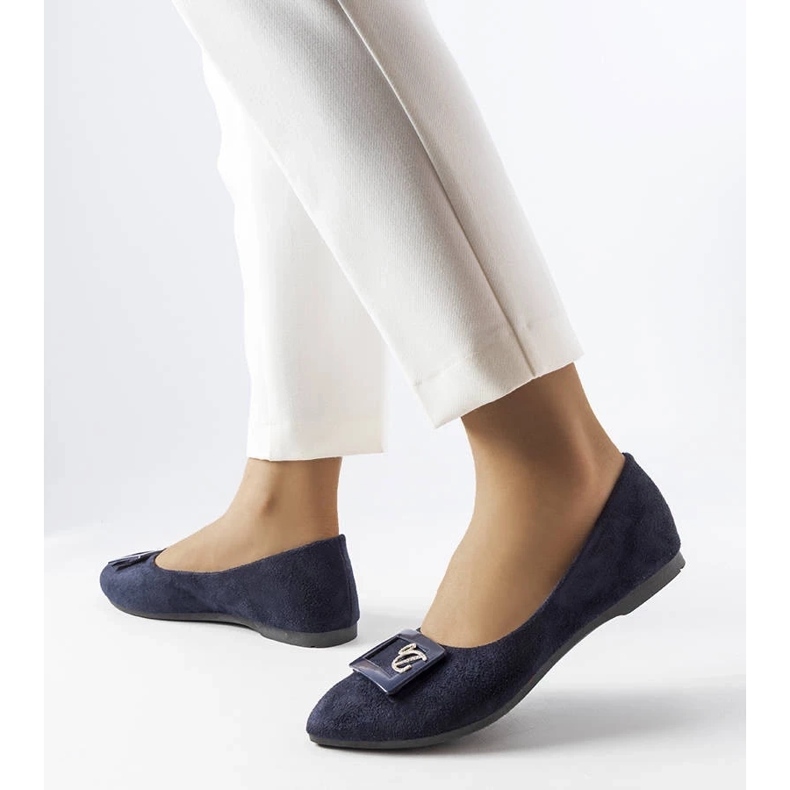 D/GMR Navy ballerinas with rhinestones from Fleming blue 2