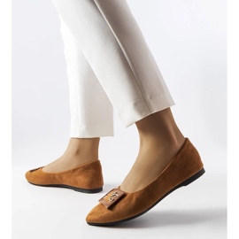 D/GMR Brown ballerinas decorated with rhinestones from Fleming 2