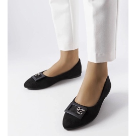 D/GMR Black ballerinas decorated with rhinestones from Fleming 2