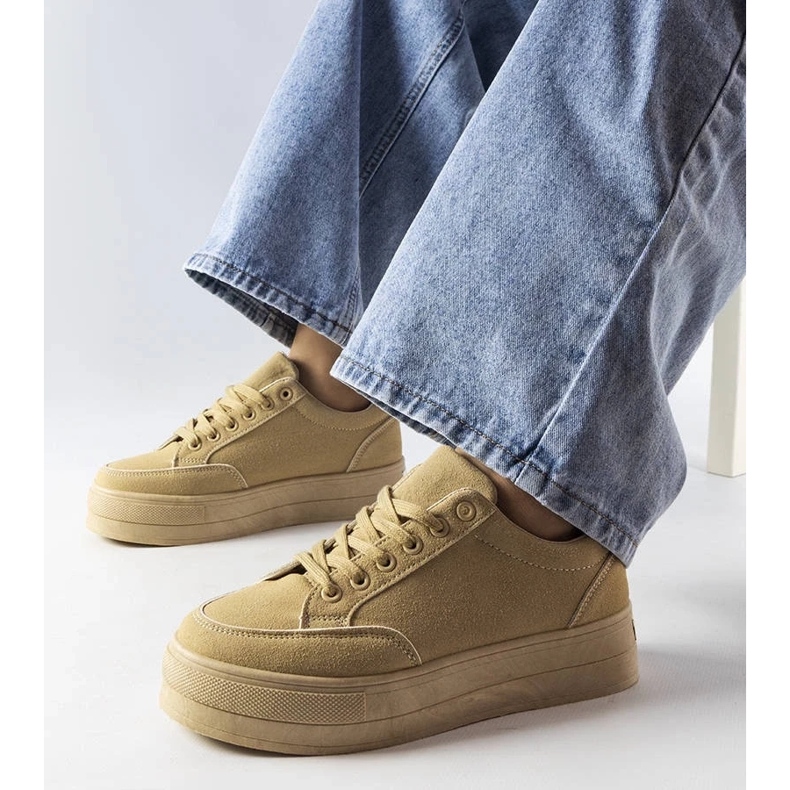 D/GMR Beige platform sneakers from Amathymes 2