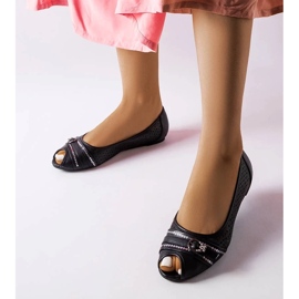 D/GMR Black openwork ballerinas with rhinestones from Creek 2