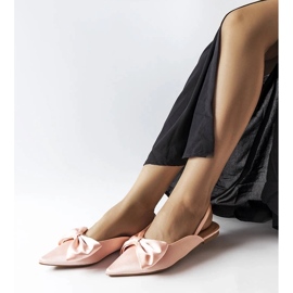 D/GMR Longhena pink open heel ballet flats 2