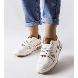 D/GMR White sneakers with beige inserts from Willson 1