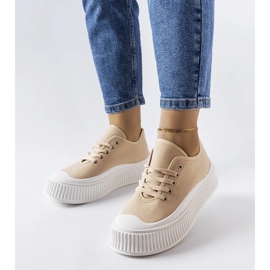 D/GMR Beige platform sneakers from Castanthei 1