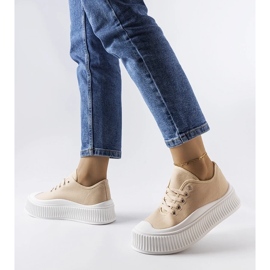 D/GMR Beige platform sneakers from Castanthei 2