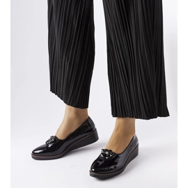 D/GMR Black patent ballerinas with Mellori embellishment 2