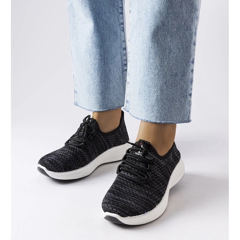 D/GMR Black fabric sneakers from Tommaso 1