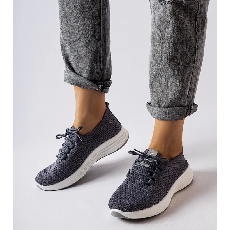 D/GMR Gray fabric sneakers from Tommaso grey 1