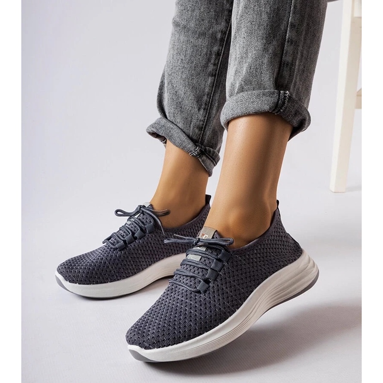 D/GMR Gray fabric sneakers from Tommaso grey 2