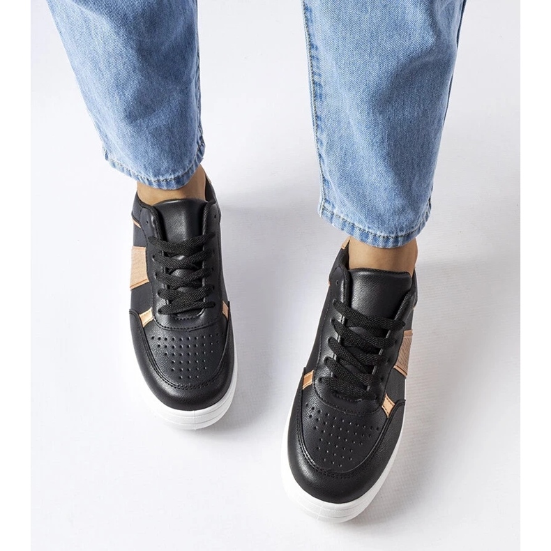 D/GMR Black and gold sports sneakers from Parma 2