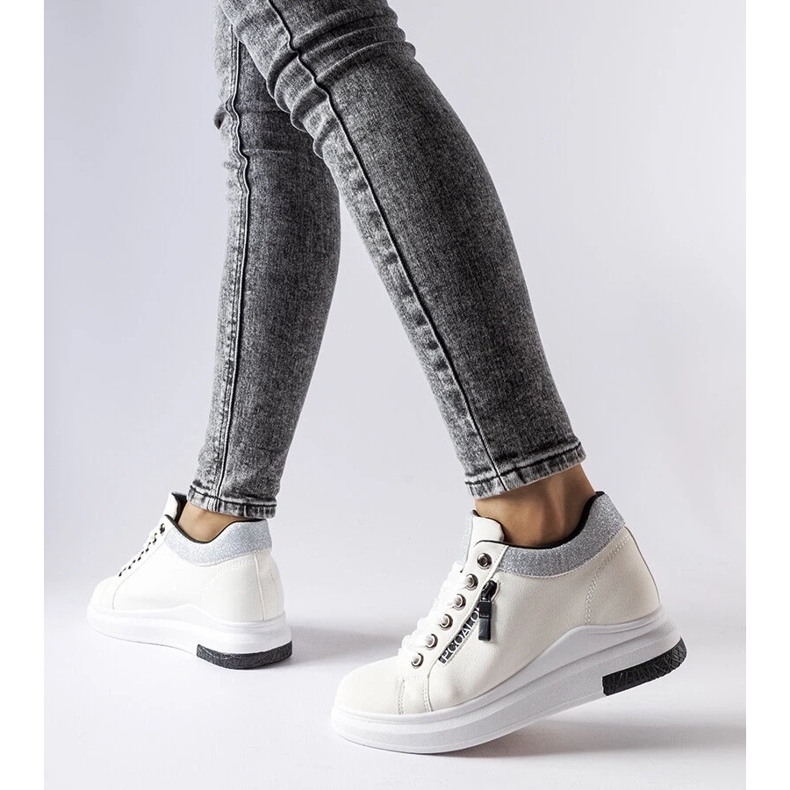 D/GMR Birmingham white wedge sneakers 1