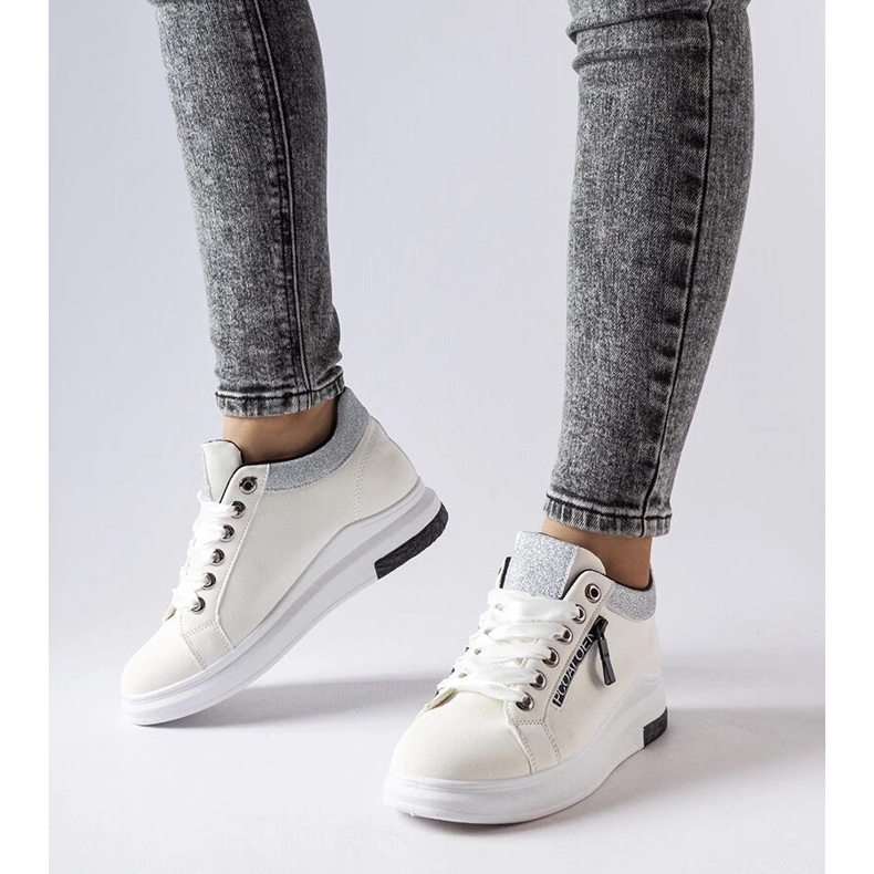 D/GMR Birmingham white wedge sneakers 2