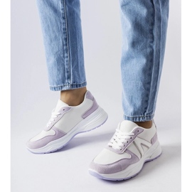 D/GMR White and purple sports sneakers from Tornano 2