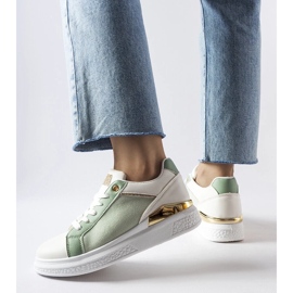 D/GMR White and green shoes with a gold accent from Palais 2