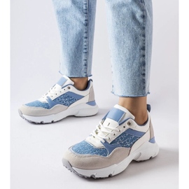 D/GMR Blue and white shoes with silver detailing from Rio grey 1