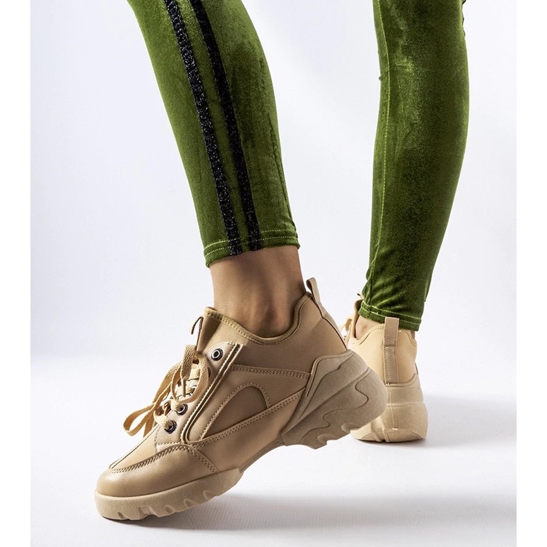 D/GMR Dark beige sneakers with a flexible Abal upper 2