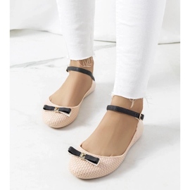 D/GMR Heather beige women's ballet flats 1