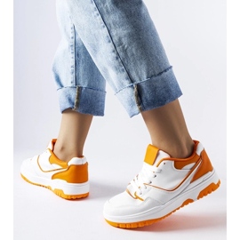 D/GMR White and orange Barrette sneakers 2